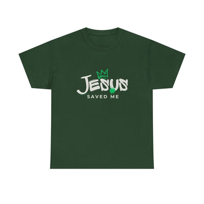Jesus Saved Me, Christian T-Shirt — Tee with Crown & Heart Graphic Product vendor