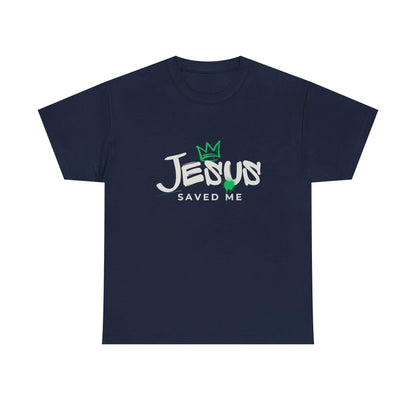 Jesus Saved Me, Christian T-Shirt — Tee with Crown & Heart Graphic Product vendor