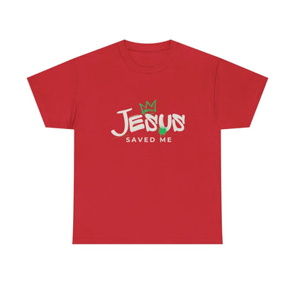 Jesus Saved Me, Christian T-Shirt — Tee with Crown & Heart Graphic Product vendor