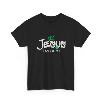 Jesus Saved Me, Christian T-Shirt — Tee with Crown & Heart Graphic Product vendor
