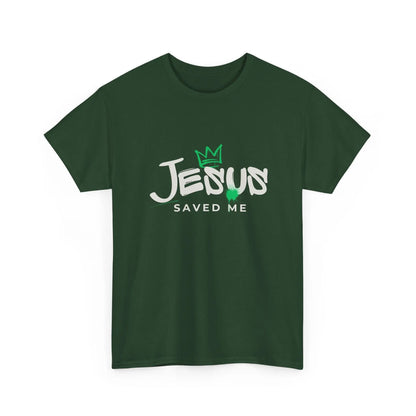 Jesus Saved Me, Christian T-Shirt — Tee with Crown & Heart Graphic Product vendor