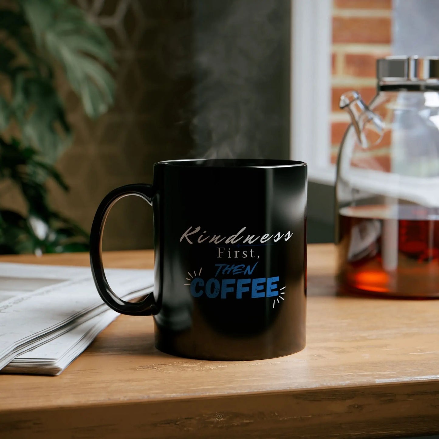 Kindness First, Coffee Later – Ceramic Mug Product vendor