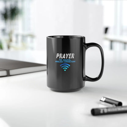 Prayer The Original Wireless Connection Black Mug Product vendor