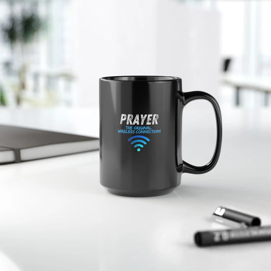 Prayer The Original Wireless Connection Black Mug Product vendor