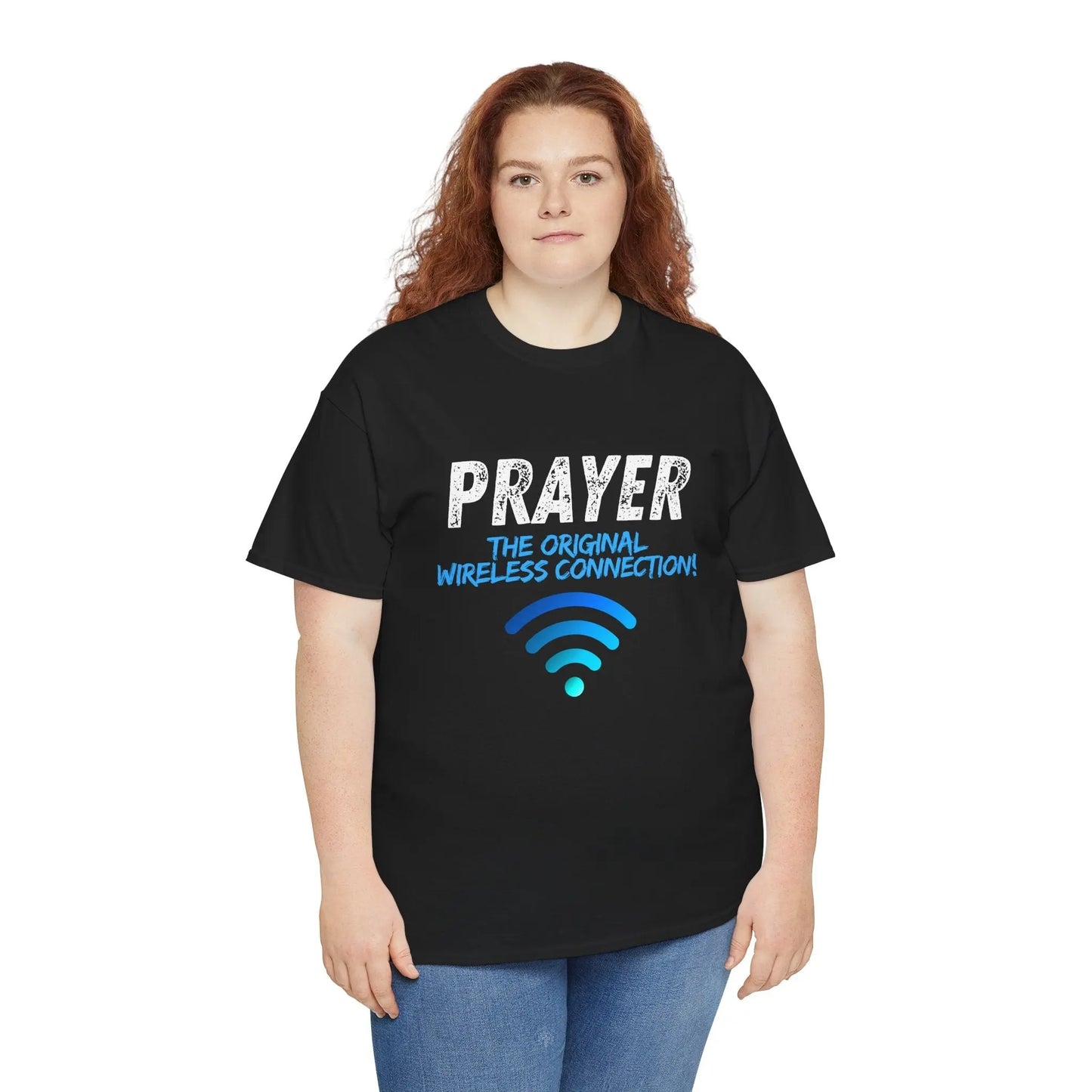 Prayer The Original Wireless Connection, Heavy Cotton T Shirt Product vendor