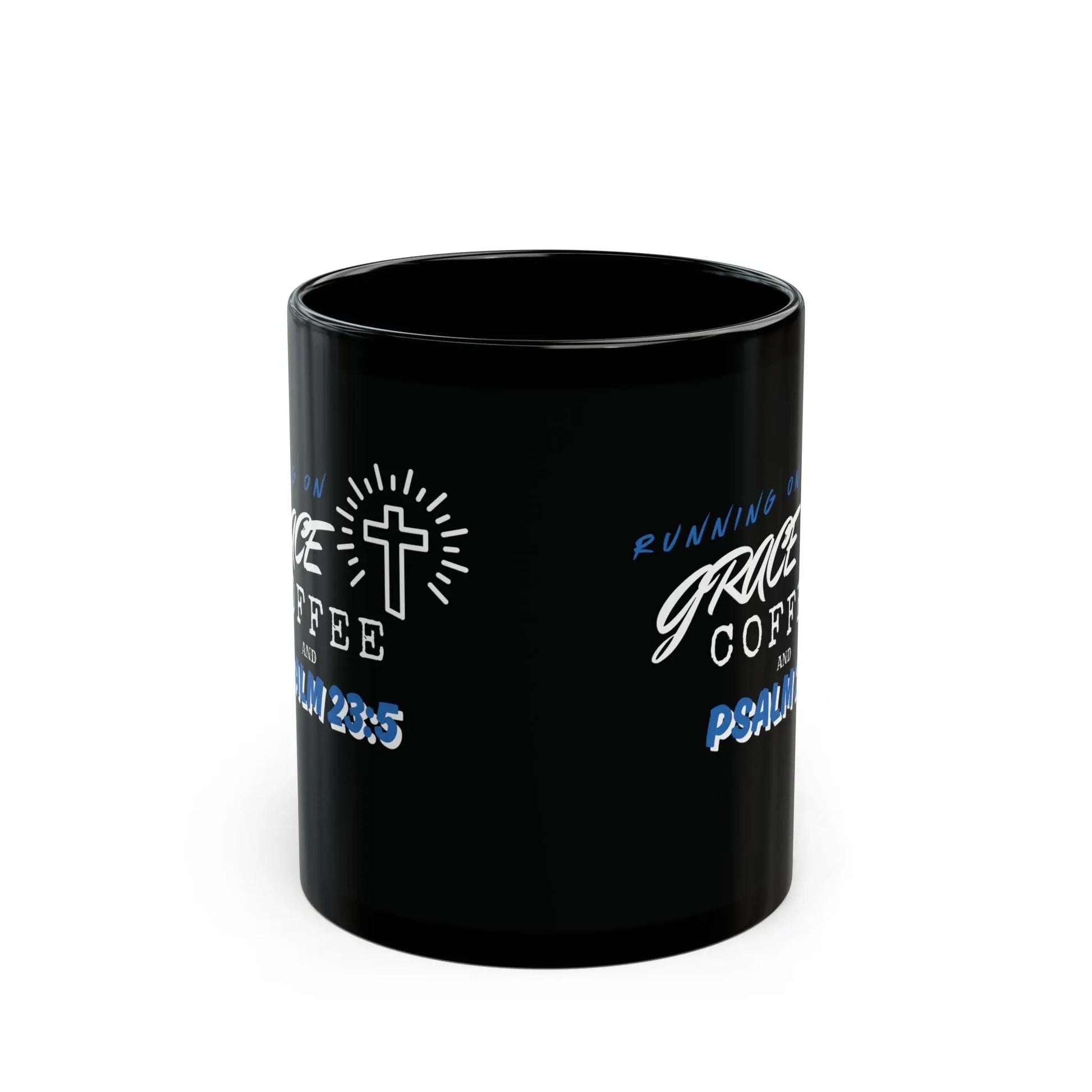 Running on Coffee, Grace and Psalm 23:5 Coffee Mug Product vendor