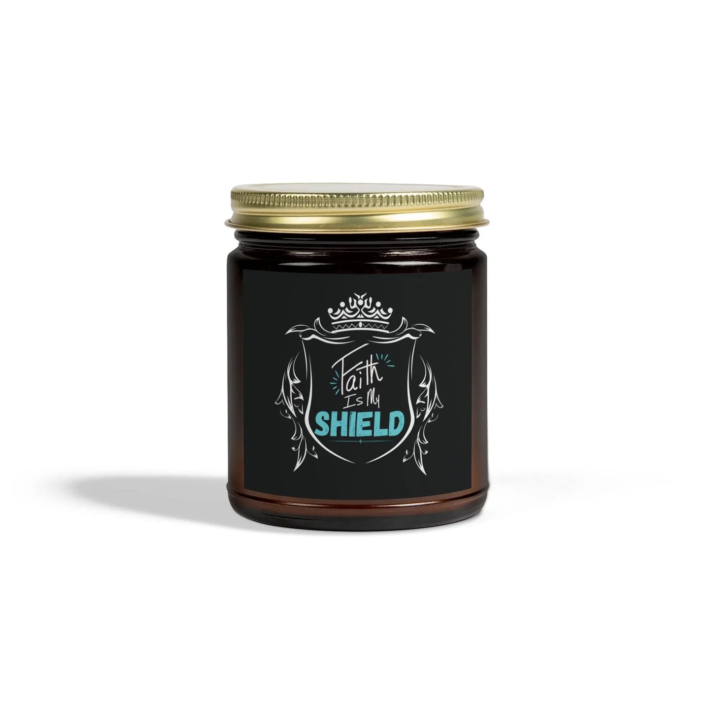 Scented Candles, Faith is my Shield Candle, Coconut Apricot Wax, Christian Decor, Christian Gifts, Inspirational Gift, Hand Poured Product vendor