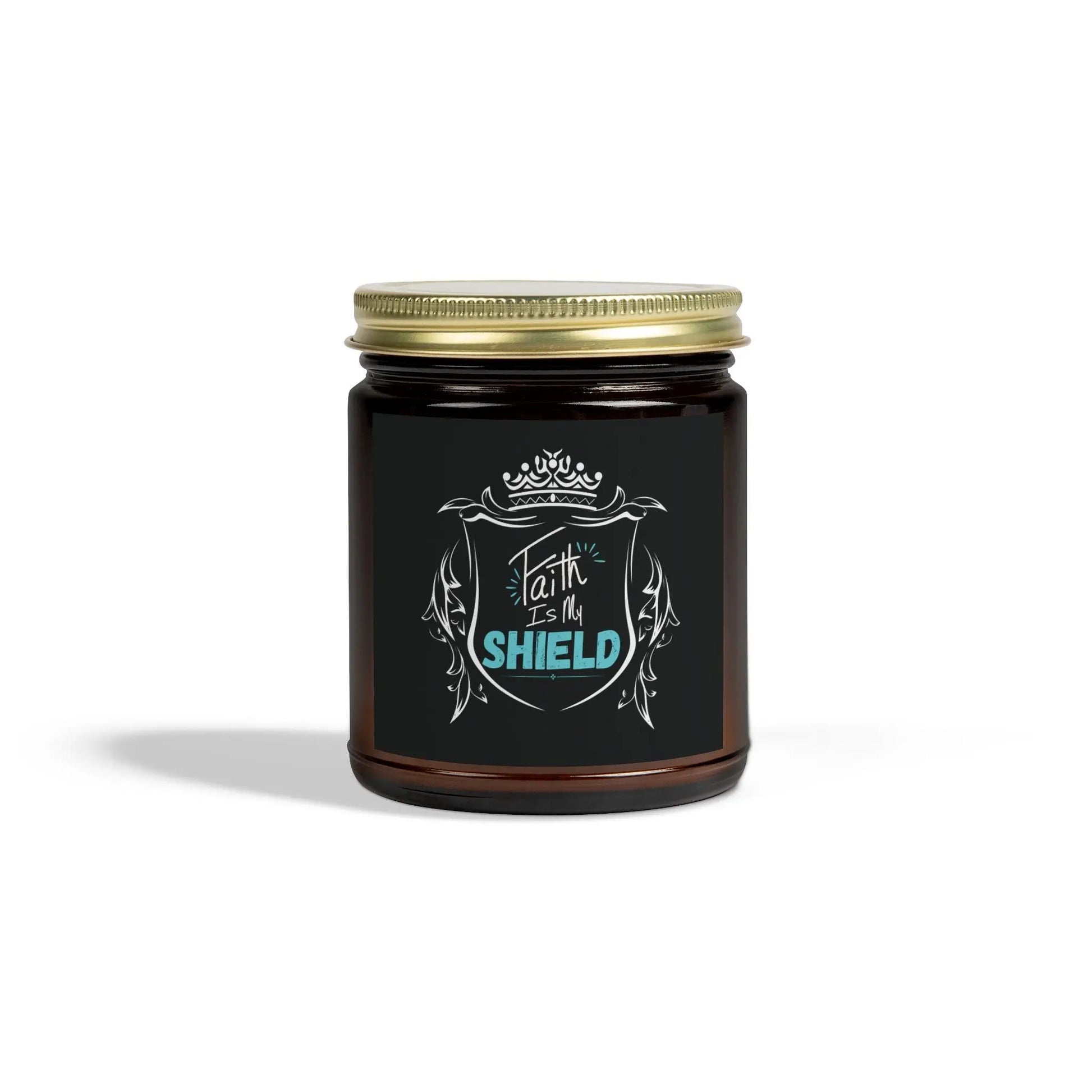 Scented Candles, Faith is my Shield Candle, Coconut Apricot Wax, Christian Decor, Christian Gifts, Inspirational Gift, Hand Poured Product vendor