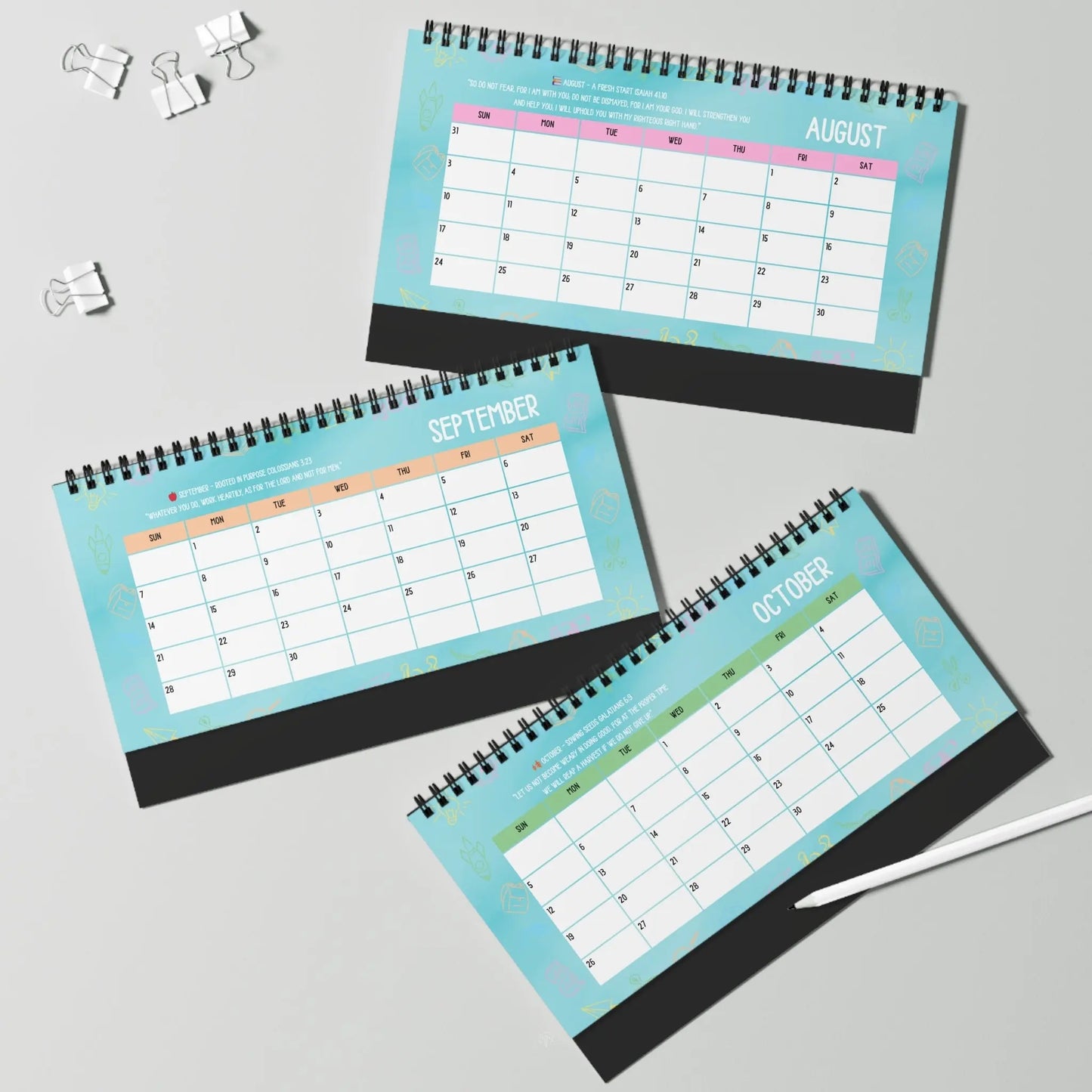 Teacher's Academic Calendar, Blue  2025 2026 Product vendor