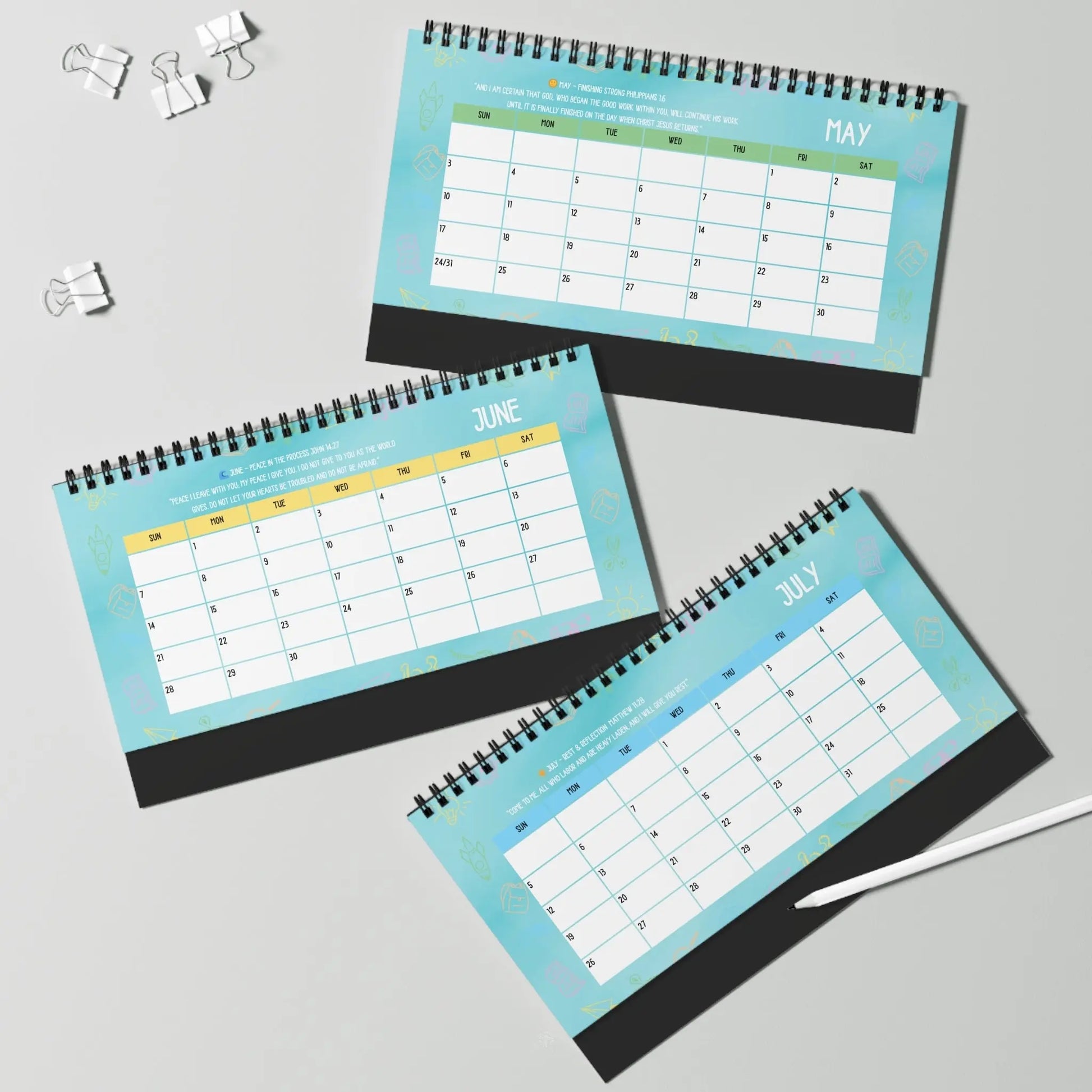 Teacher's Academic Calendar, Blue  2025 2026 Product vendor