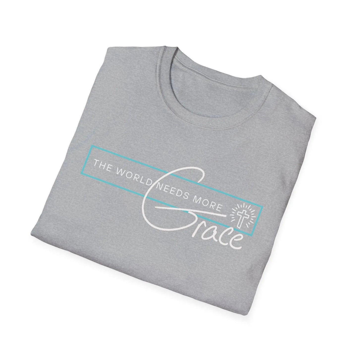The World Needs More Grace Tshirt, Comfy Gifts, Comfortable Tshirt, Believer gifts, Tee, Gender Neutral, Softstyle T Shirt Product vendor