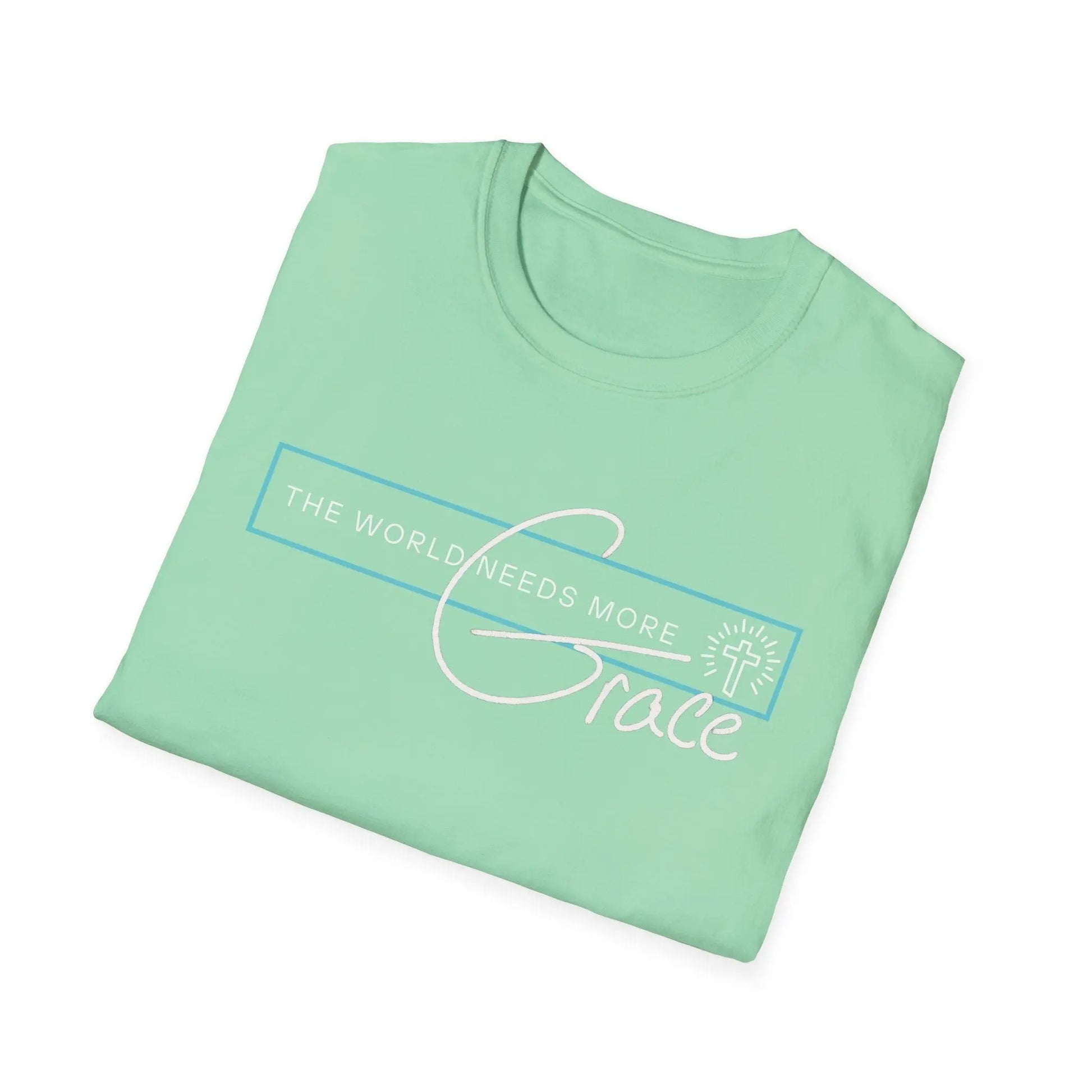 The World Needs More Grace Tshirt, Comfy Gifts, Comfortable Tshirt, Believer gifts, Tee, Gender Neutral, Softstyle T Shirt Product vendor